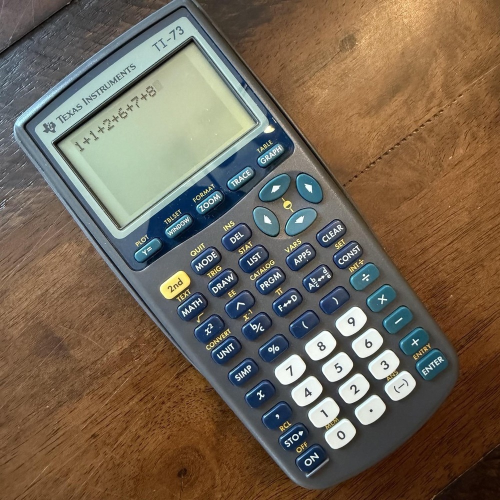 Texas Instruments TI-73 Graphing Scientific Calculator Handheld Cover TESTED